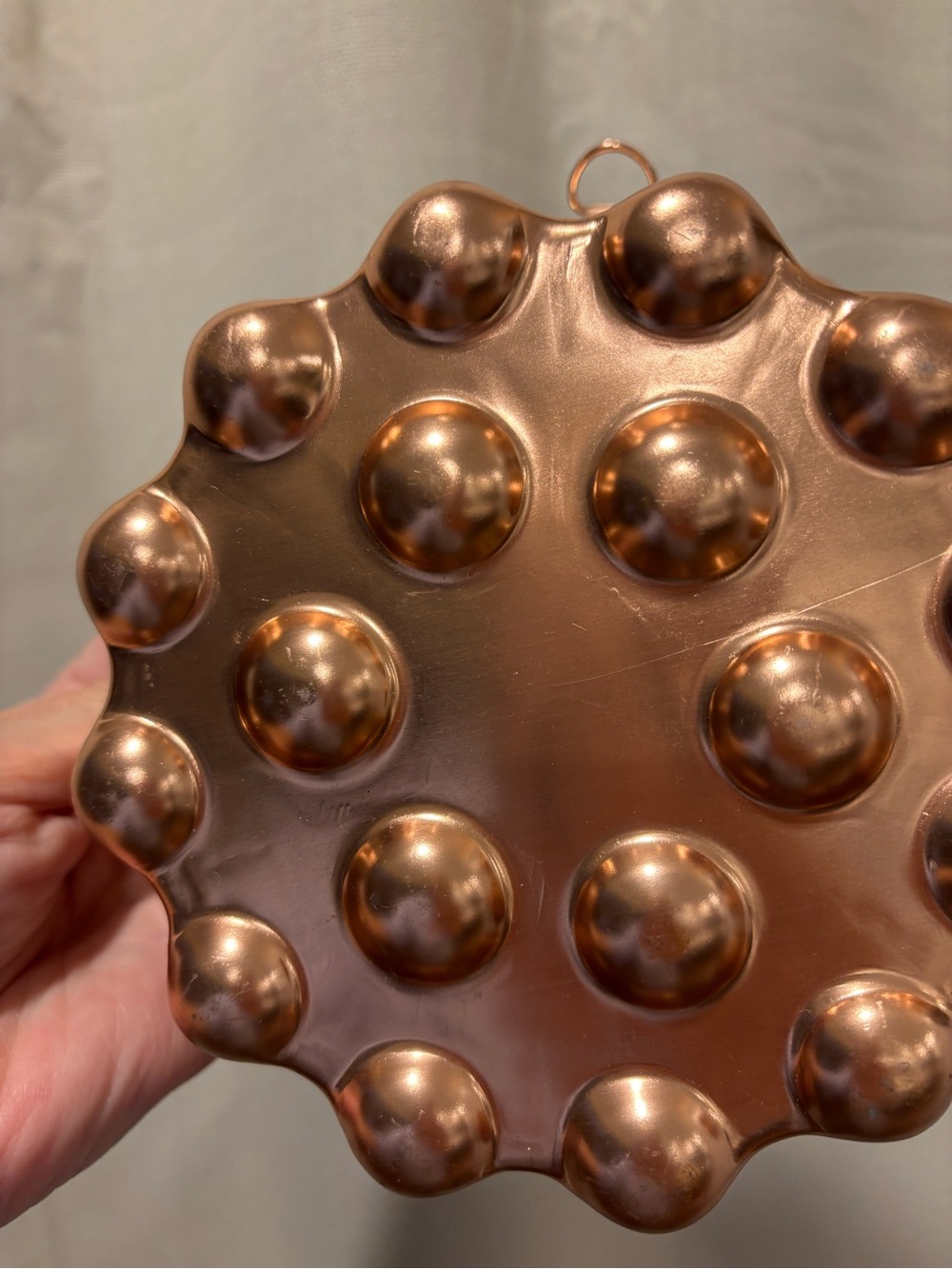 Copper-Colored Egg or Candy Mold - Decorative Copper Finish